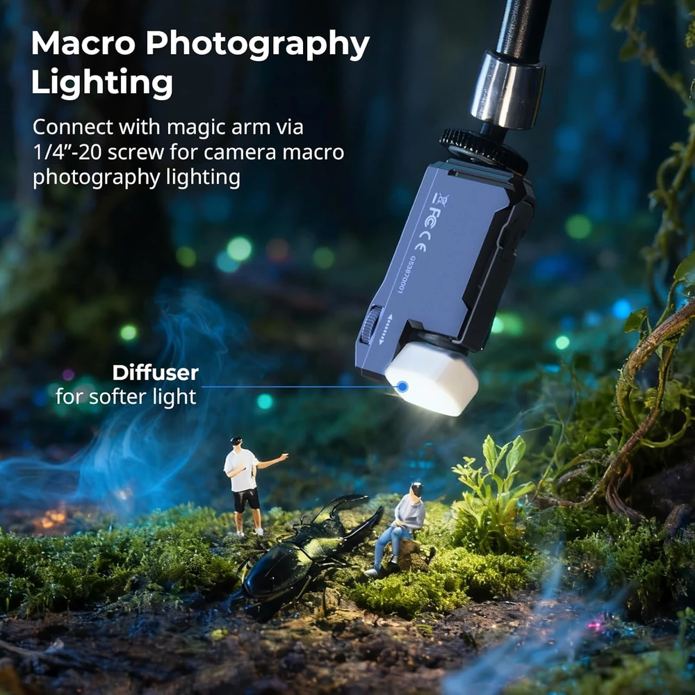 SmallRig įkraunama mini LED žibintuvėlis EDC, 400 lm, IP65, magnetinis pagrindas, 5710