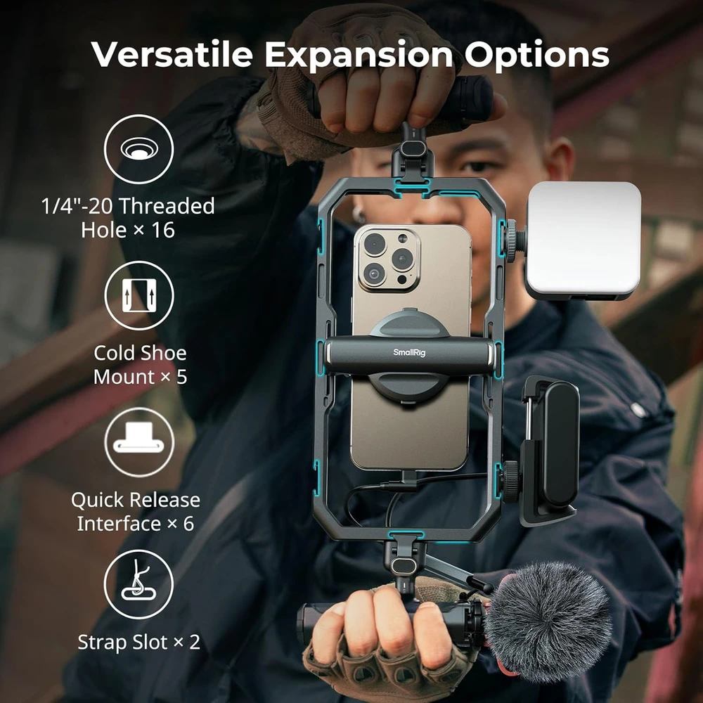 SmallRig universalus greito nuėmimo telefono narvelio komplektas, 67 mm praplėtimo filtras, 512 g, modelis 4597