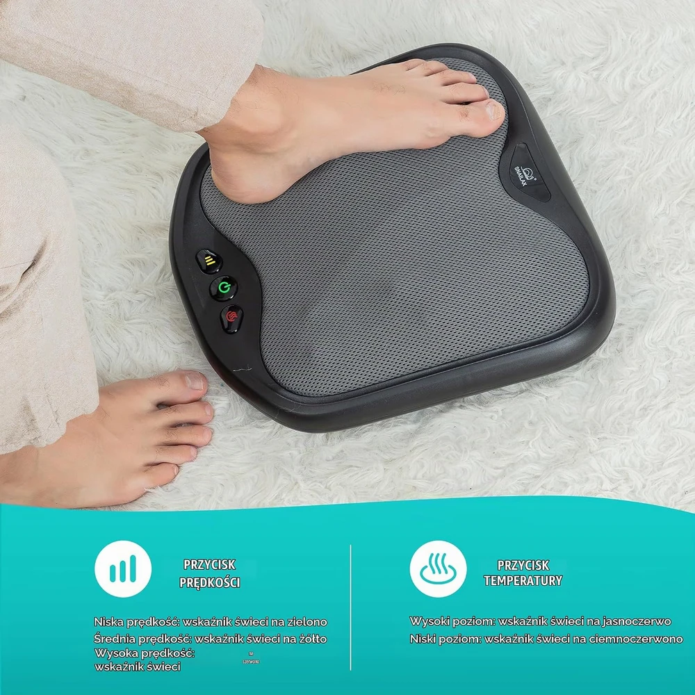 Snailax pėdų Shiatsu masažuoklis su šildymo funkcija ir 18 masažo galvučių SL-593-EUVC