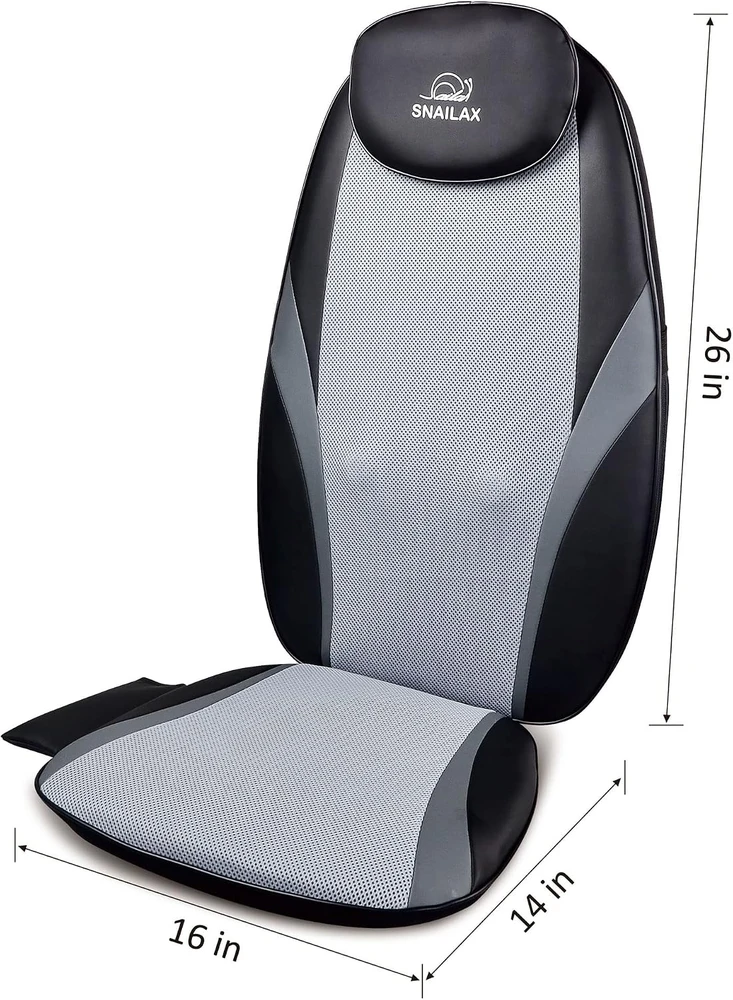 Snailax Shiatsu masažinis fotelio kilimėlis su šildymu ir geliniais mazgais SL-256G-EU