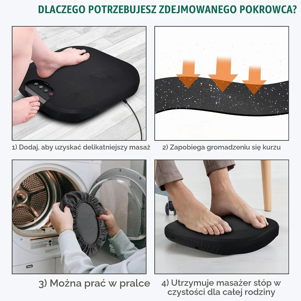 Snailax Shiatsu pėdų masažuoklis su šildymu, 18 masažinių galvučių, SL-593NW-EUVC