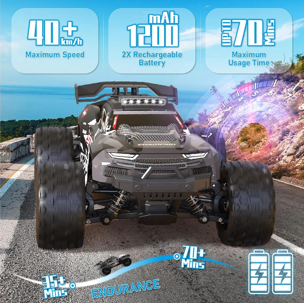 snookids nuotoliniu būdu valdomas visureigis RC 1:18, 40 km/h, 4WD, 1815