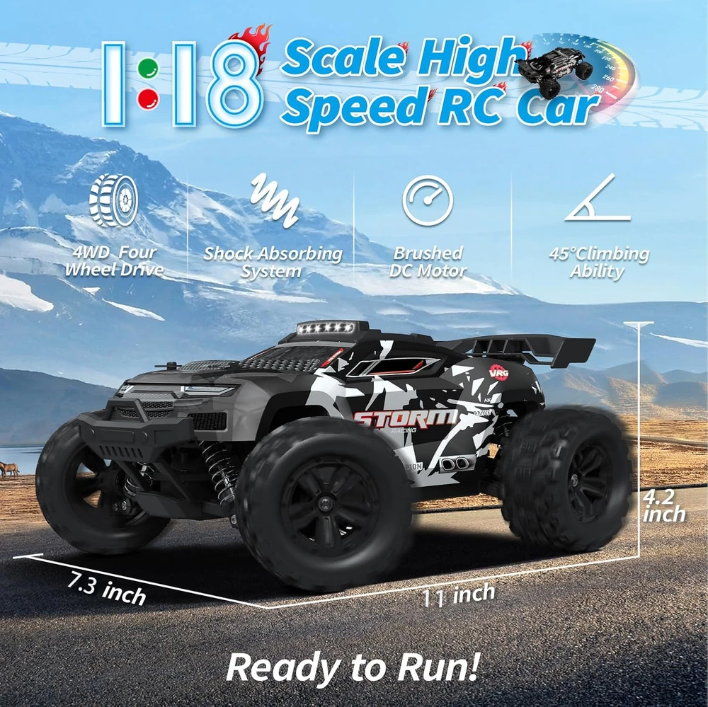 snookids nuotoliniu būdu valdomas visureigis RC 1:18, 40 km/h, 4WD, 1815