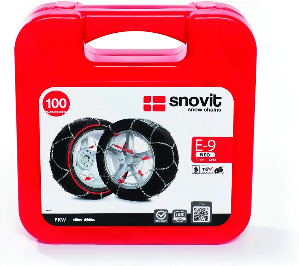 SNOVIT sniego grandinės automobiliui 9 mm, 2 vnt., dydis 130 E9NEO130A