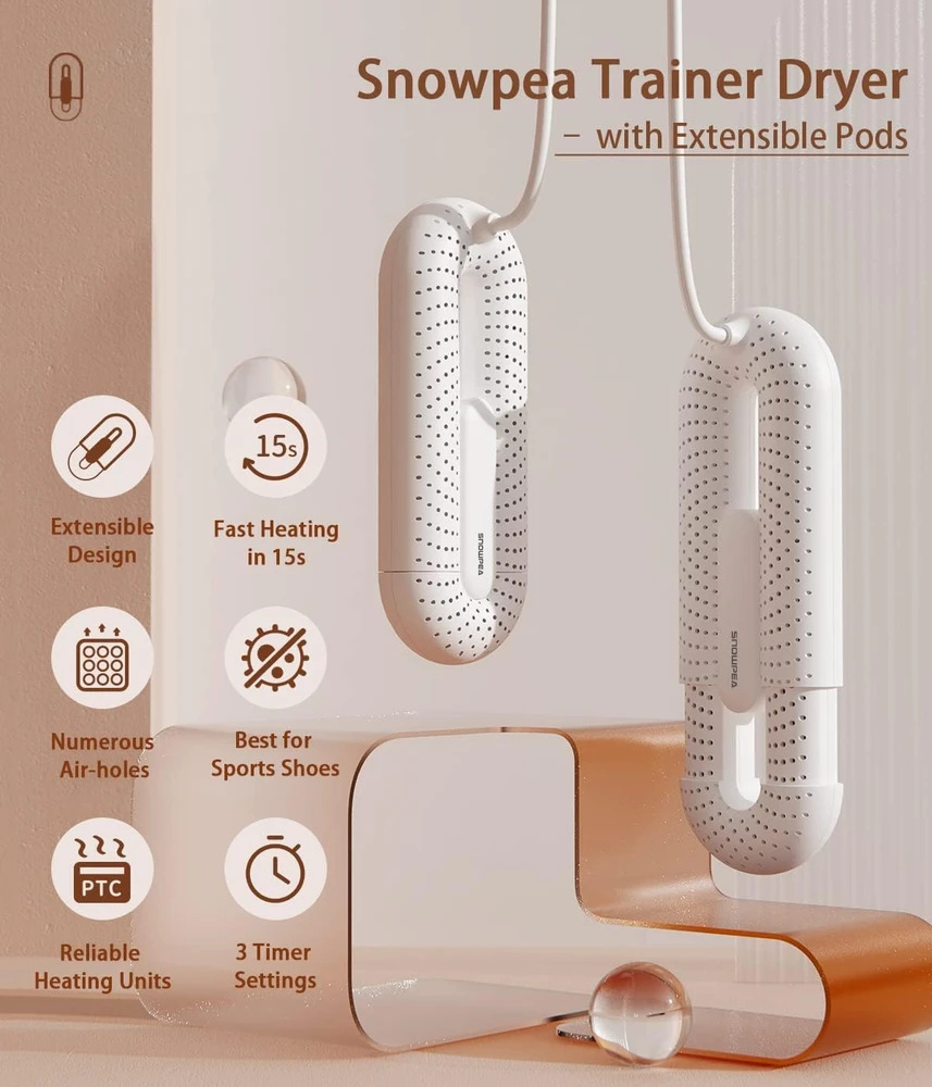 Snowpea elektrinė batų džiovyklė su PTC šildymu ir automatiniu išsijungimu DSHJ-S-1904