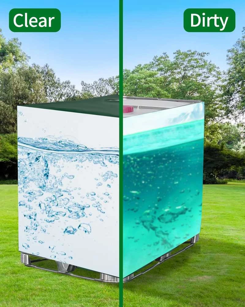 SOBEAU IBC talpos uždangalas, 1000 l, UV apsauga, žalias, 120 × 100 × 116 cm, poliesteris