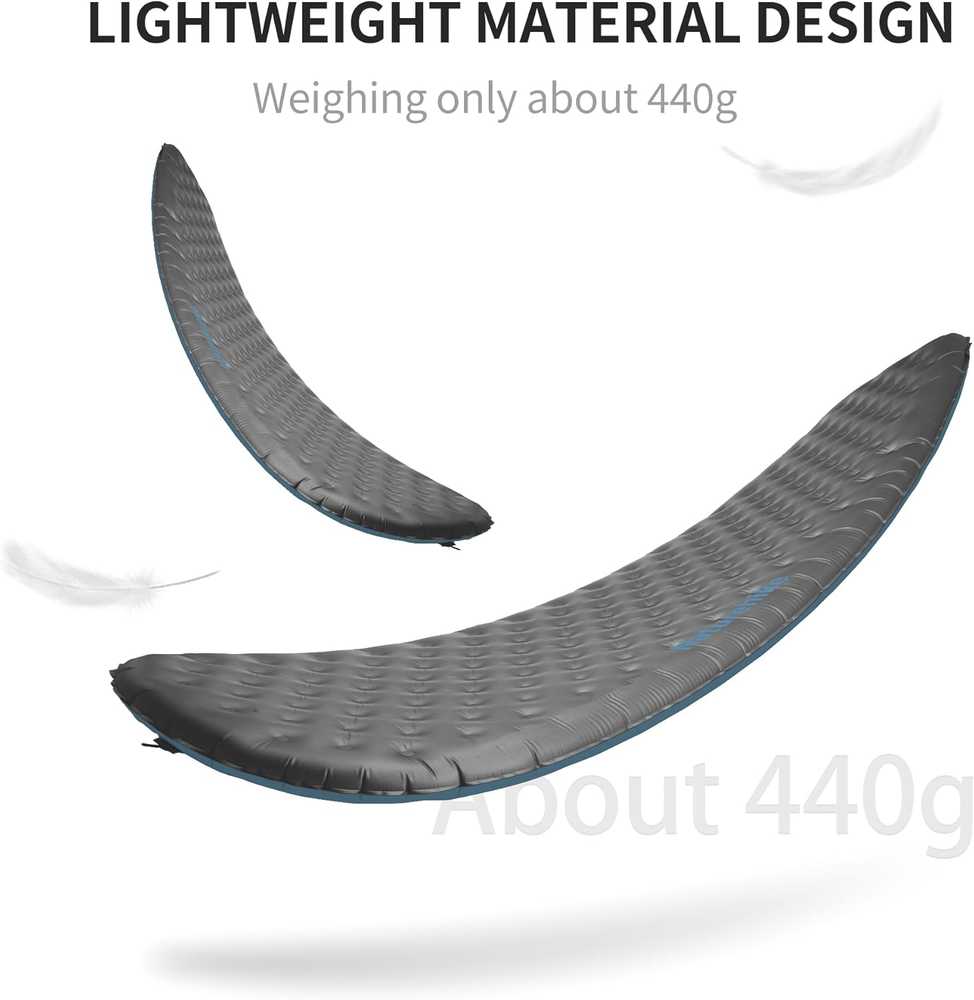 Sofa Naturehike savaime prisipučiantis miegmaišio formos kempingo kilimėlis, 183 × 58 × 7 cm, R vertė 3,5