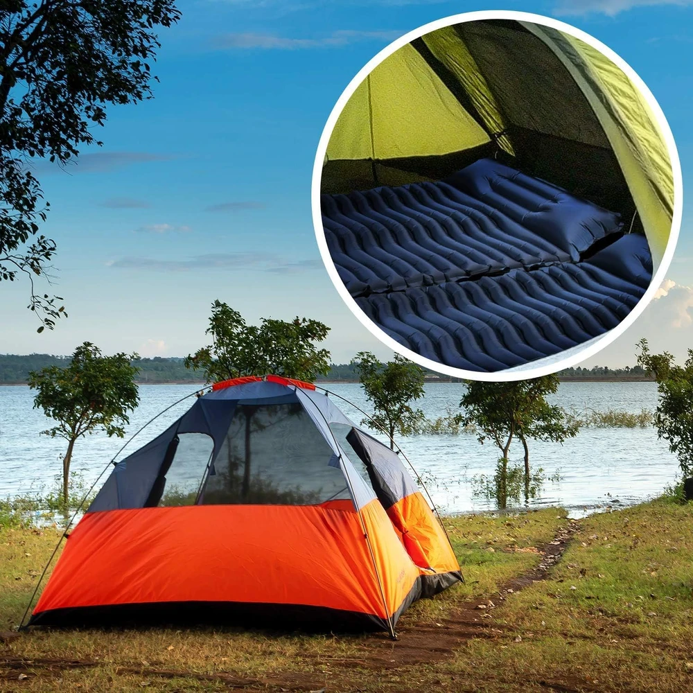 Sofa Unigear pripučiamas turistinis kilimėlis, 190x66 cm, 5.5 cm storio, TPU, mėlynos spalvos