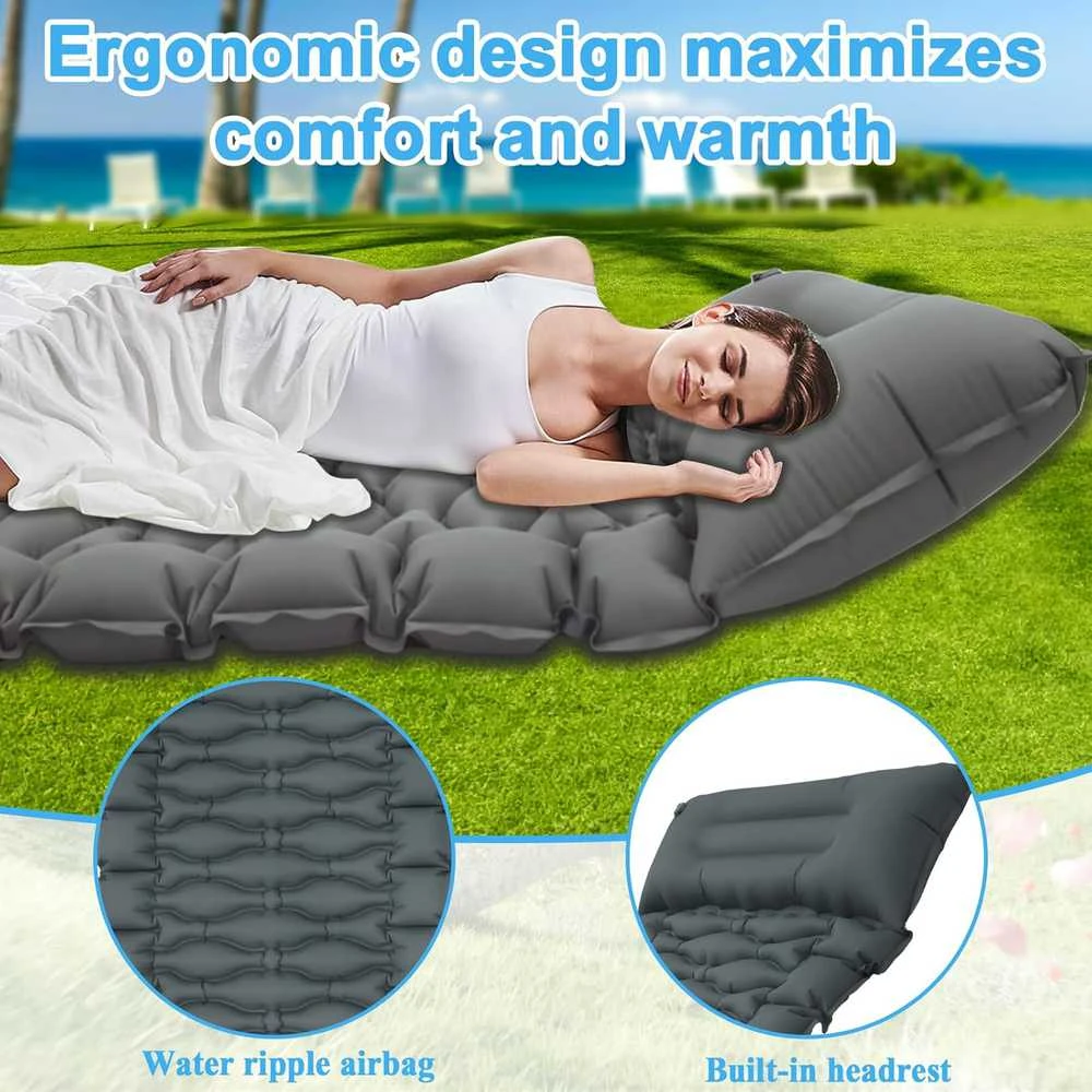 Sofa ZZXLOPEZ 10 cm storio savaime prisipučiantis kempingo kilimėlis su integruota pompa ir pagalvėle, CQDB01