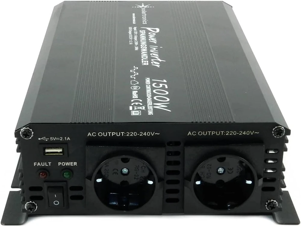 solartronics įtampos keitiklis 12 V į 230 V, 1500 W, 3000 W pikinė galia NM12V_Master