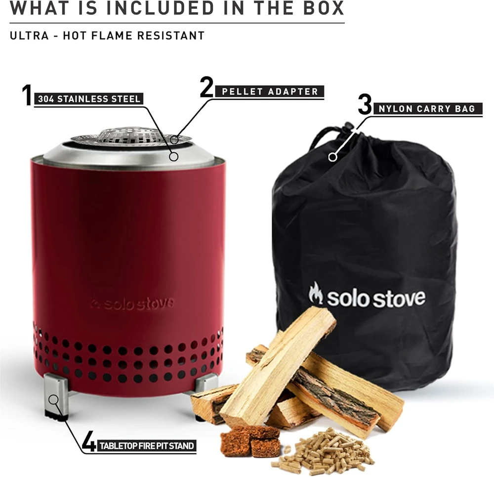 Solo Stove stalinis laužavietės dubuo Mesa, malkoms ir granulėms, 15,5 cm
