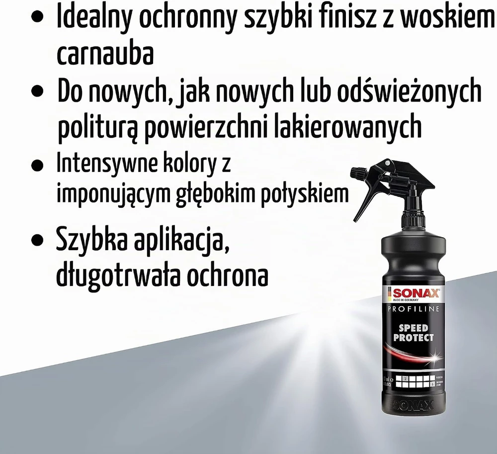 SONAX PROFILINE SpeedProtect greitojo blizginimo ir apsaugos priemonė su karnaubo vašku, 1 l, 288405-544