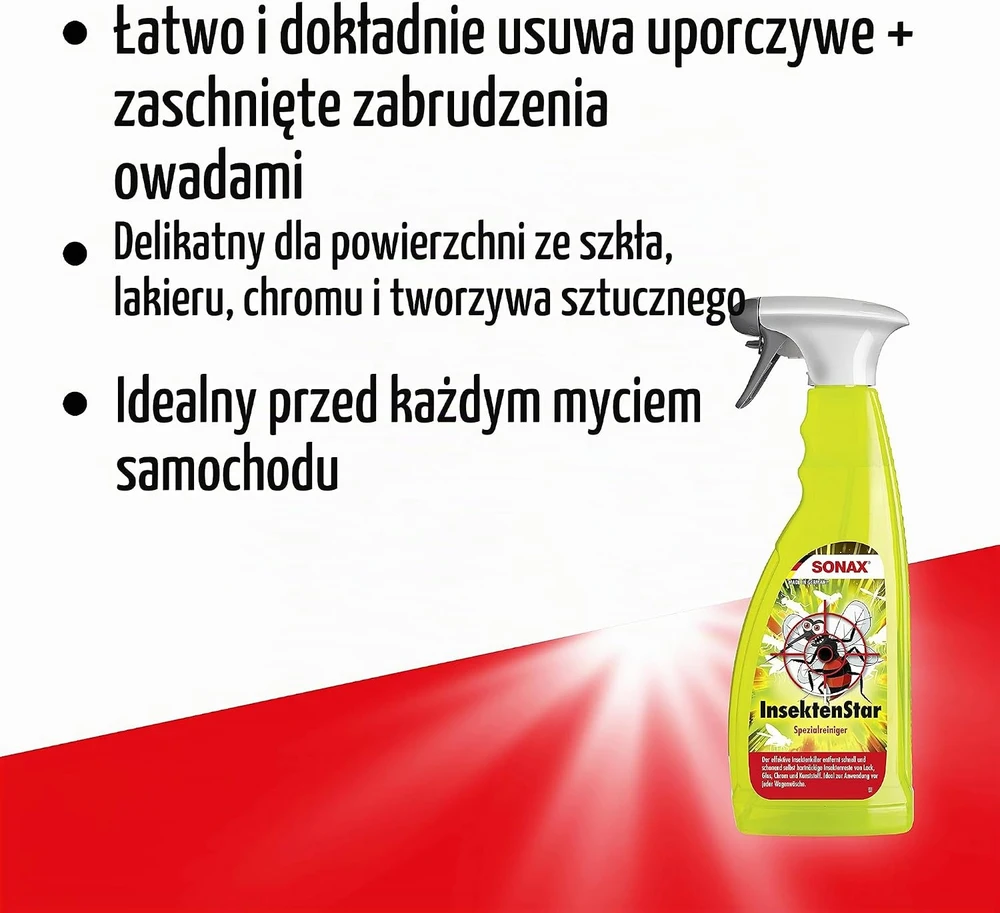 SONAX vabzdžių valiklis automobilių stiklams ir kėbului 750 ml 233400