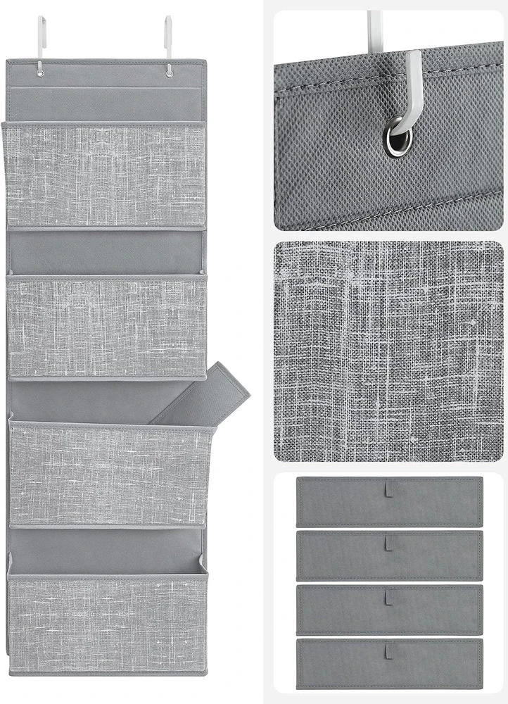 SONGMICS ant durų kabinamas organizatorius su 4 kišenėmis, 33.5 x 12 x 100 cm, RDH004G11