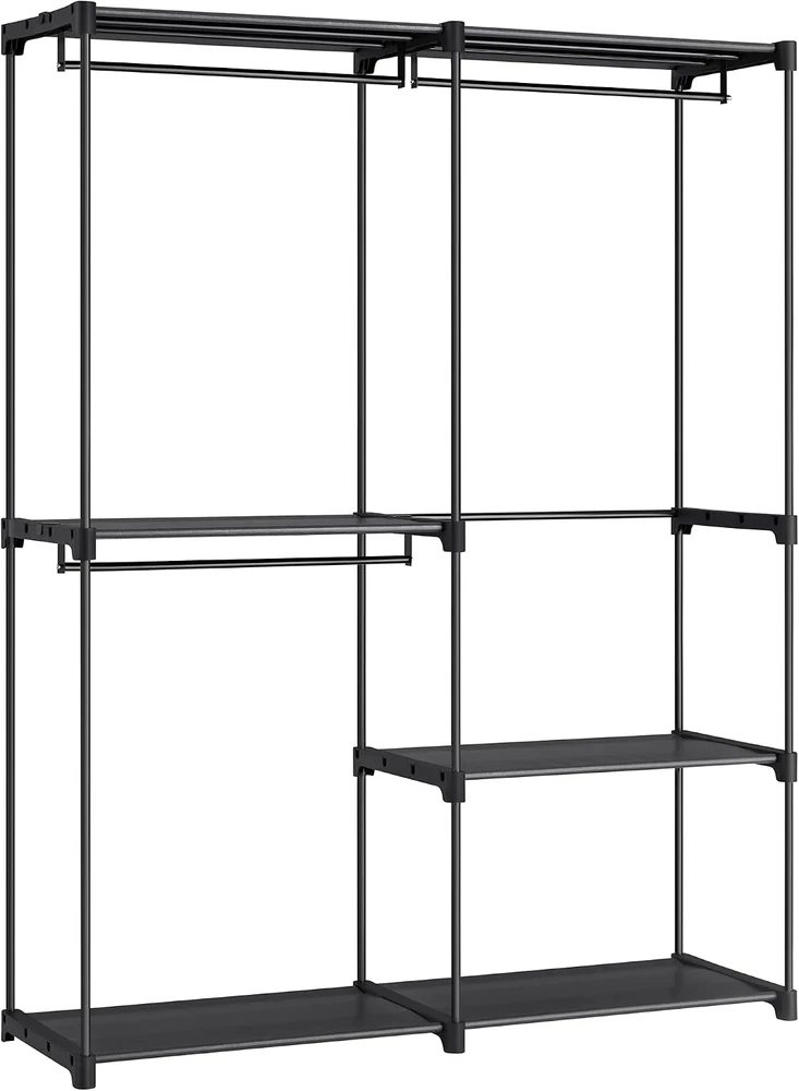 SONGMICS atvira drabužių spinta su kabykla, 138 x 43 x 182 cm, RYG025B02