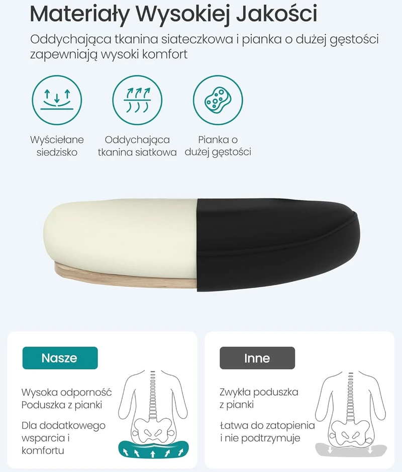 SONGMICS biuro kėdė su tinkline atkalte, ergonomiška, sulankstomais porankiais, juoda OBN37BK