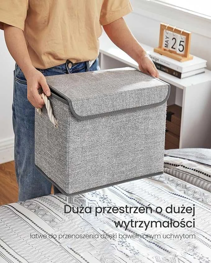 SONGMICS Daiktadėžės 38 x 25 x 25 cm, 3 vnt.