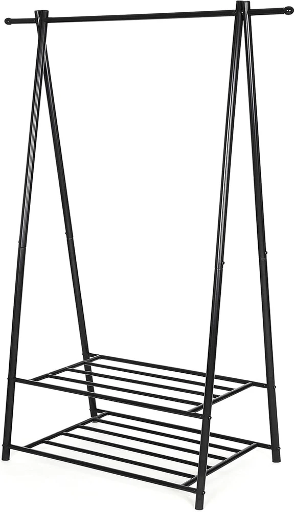Songmics Metalinis drabužių stovas juodas