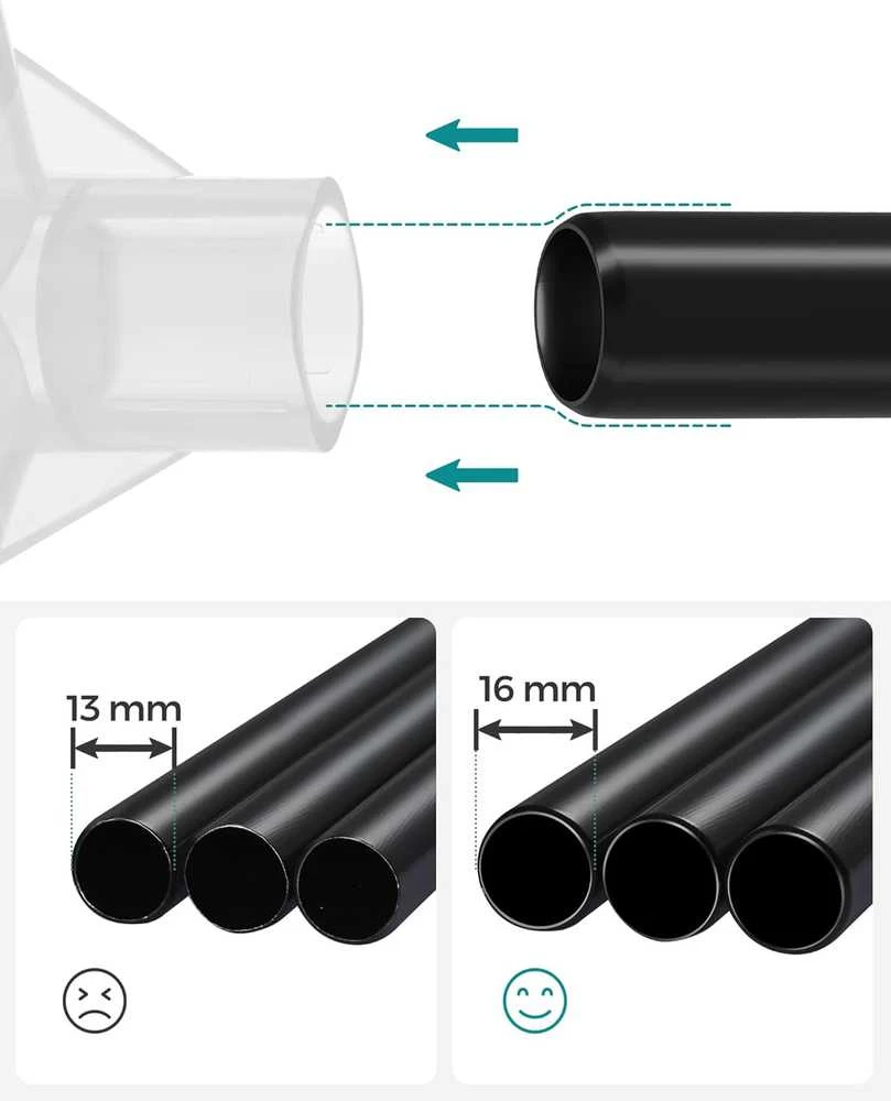 SONGMICS drabužių spinta su 1 skersiniu ir 6 lentynomis, 105 × 45 × 168 cm, juoda, RYG085B02