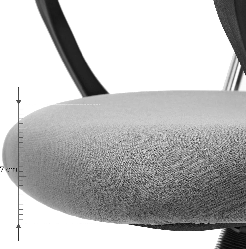 SONGMICS ergonominė biuro kėdė, reguliuojamo aukščio, iki 120 kg, OBN034G01