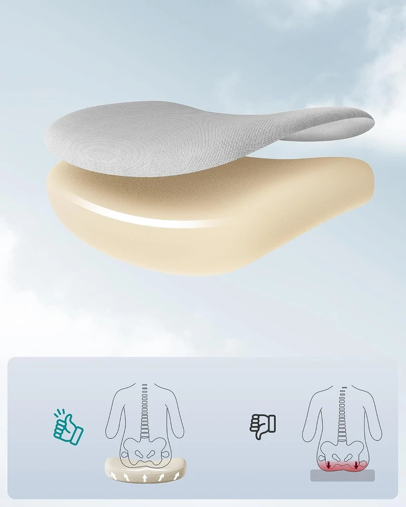 SONGMICS ergonominė biuro kėdė su galvos atrama, iki 150 kg, OBN088GD01