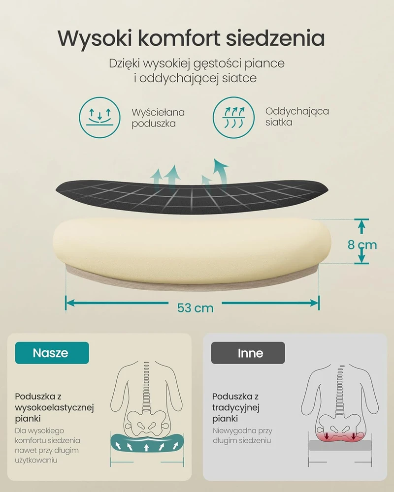 Songmics Ergonomiška biuro kėdė su tinkleliu rašalu juoda