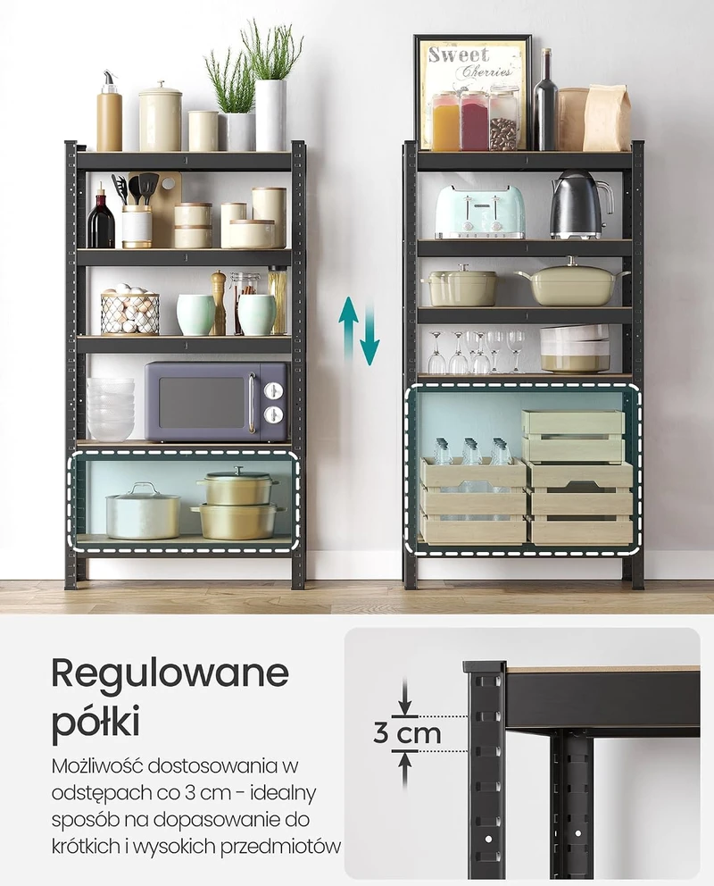 SONGMICS stovas, knygų lentyna, sandėliavimo lentyna