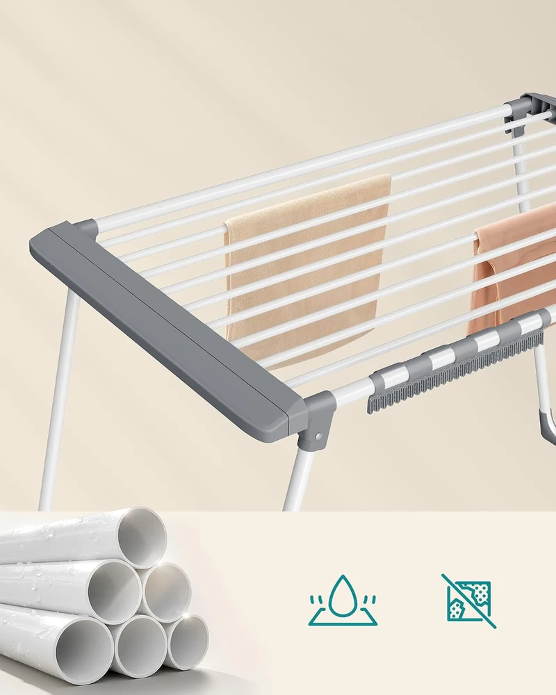 SONGMICS išskleidžiama ir sulankstoma drabužių džiovyklė iki 24 kg LLR522WK01
