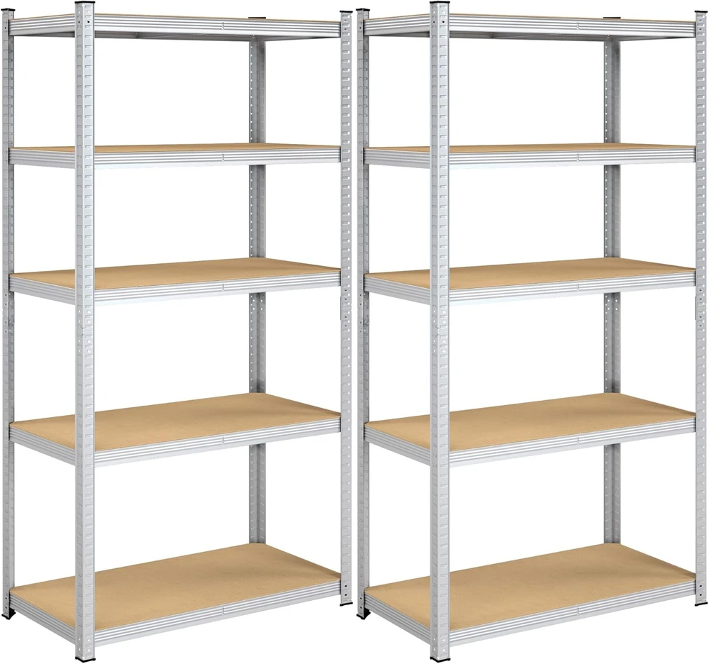 Sandėliavimo lentynos SONGMICS 2 vnt. 200 x 100 x 50 cm sidabrinės