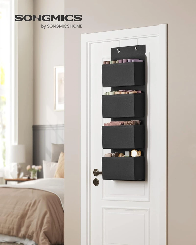 SONGMICS pakabinamas durų organizatorius su 4 kišenėmis, 33,5 x 12 x 100 cm RDH004B01