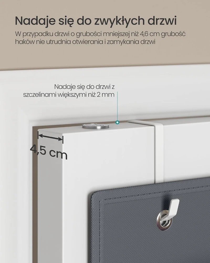 SONGMICS pakabinamas durų organizatorius su 4 kišenėmis, 33,5 x 12 x 100 cm RDH004B01