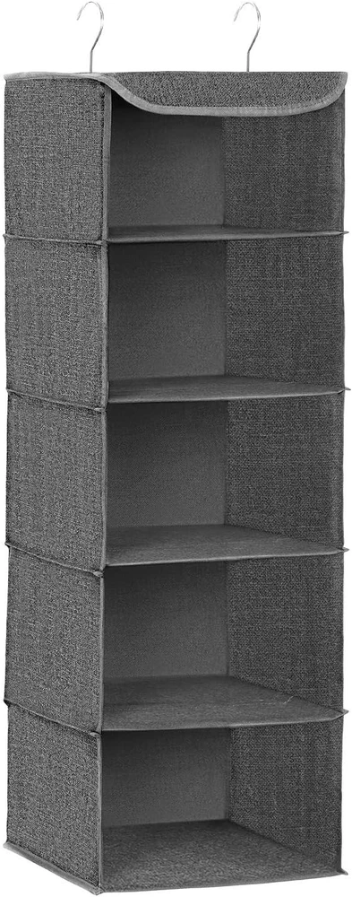 SONGMICS pakabinamas spintos organizatorius su 5 lentynomis, 30 x 30 x 90 cm, RCH005G02