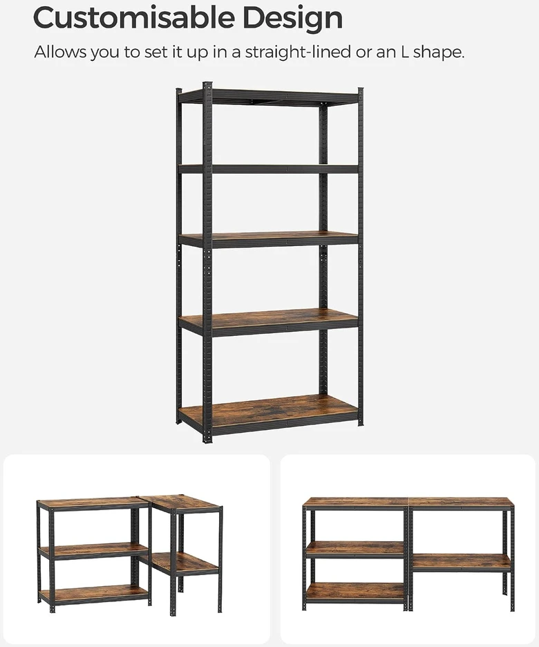Songmics 2 stovinčių lentynų komplektas 180 cm aukščio