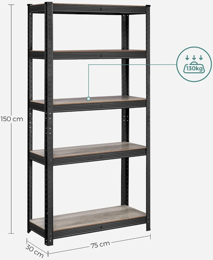 Lentyna SONGMICS 150x75x30 cm, Greige-Juoda, 650 kg