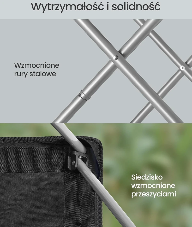 Songmics Kempingo kėdė 61 x 93 x 108 cm