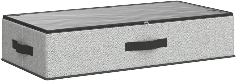 SONGMICS sulankstomi daiktų laikymo organizatoriai po lova su langeliu, 2 vnt., 82 x 40 x 15 cm