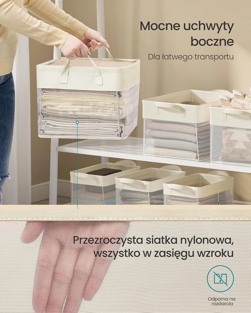 SONGMICS sulankstomos daiktų laikymo dėžės, 3 vnt., 40 x 30 x 25 cm, B0DSKC6RQ7