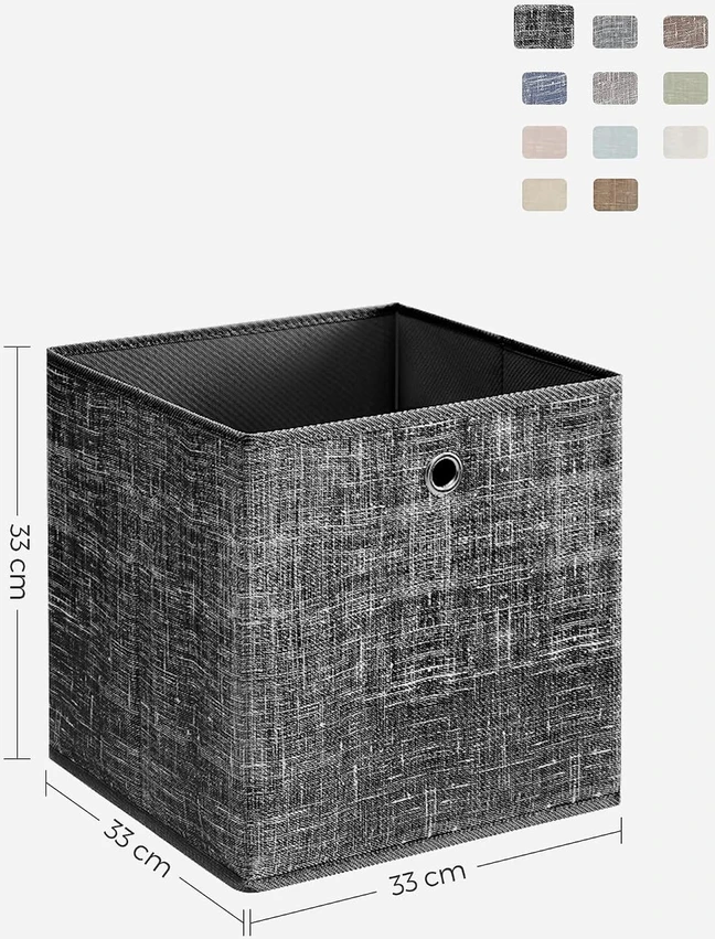 SONGMICS sulankstomos laikymo dėžės 33 x 33 x 33 cm, 6 vnt., RFB033B01