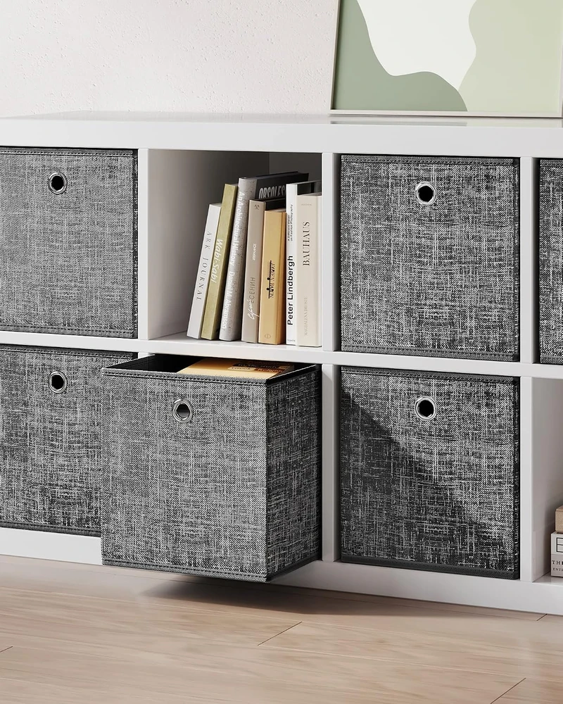 SONGMICS sulankstomos laikymo dėžės 33 x 33 x 33 cm, 6 vnt., RFB033B01