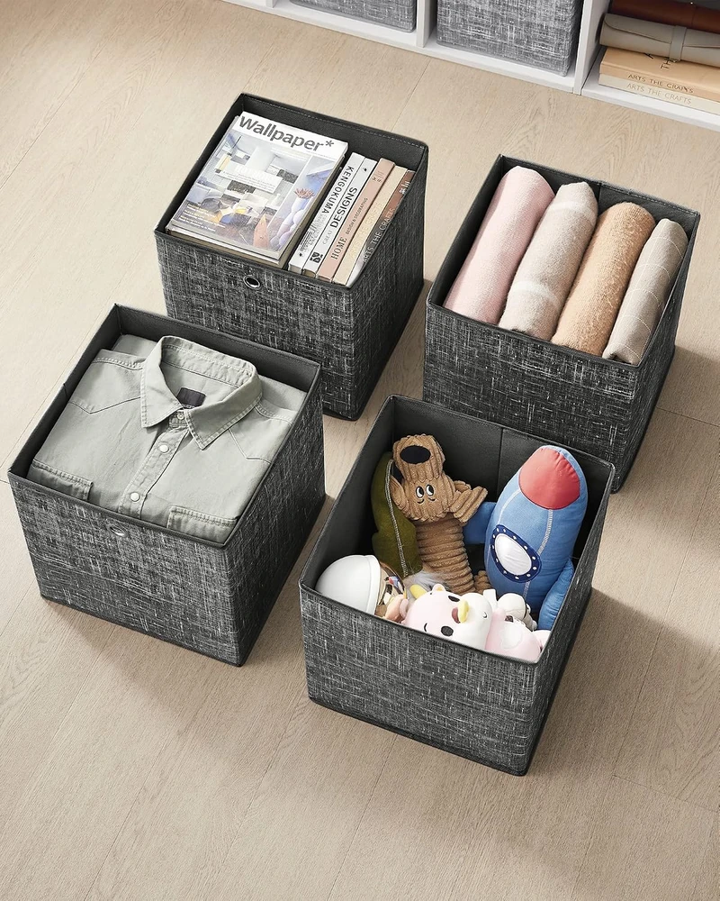 SONGMICS sulankstomos laikymo dėžės 33 x 33 x 33 cm, 6 vnt., RFB033B01