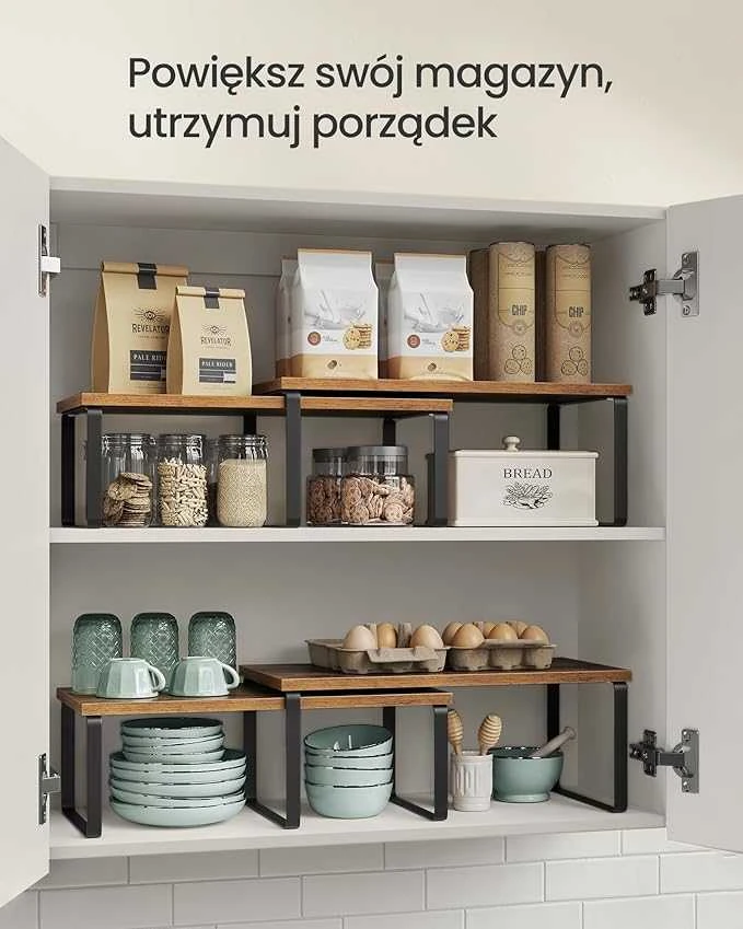 SONGMICS Virtuvės lentynėlė, juoda/ruda