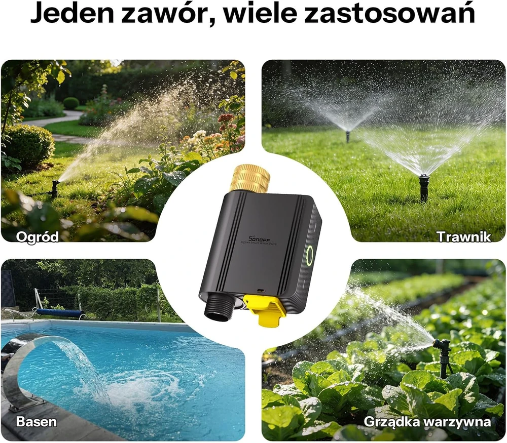 SONOFF išmanusis laistymo valdiklis Zigbee su žalvarine jungtimi SWV-ZNE