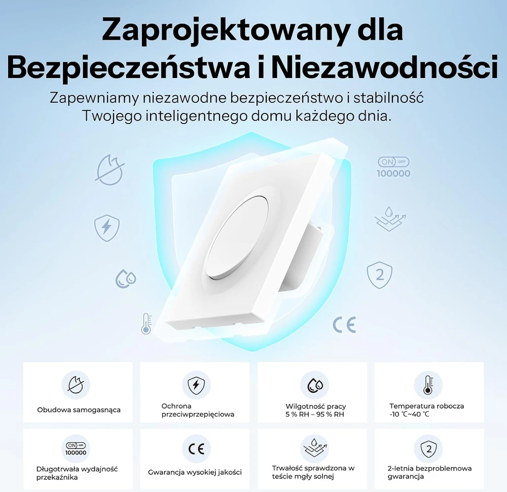 SONOFF išmanusis sieninis Zigbee 3.0 jungiklis 1 kanalo 10 A ZBMINIR2-E
