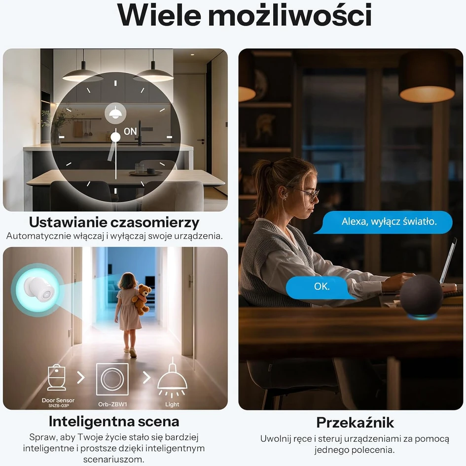 SONOFF išmanusis sieninis Zigbee 3.0 jungiklis 1 kanalo 10 A ZBMINIR2-E