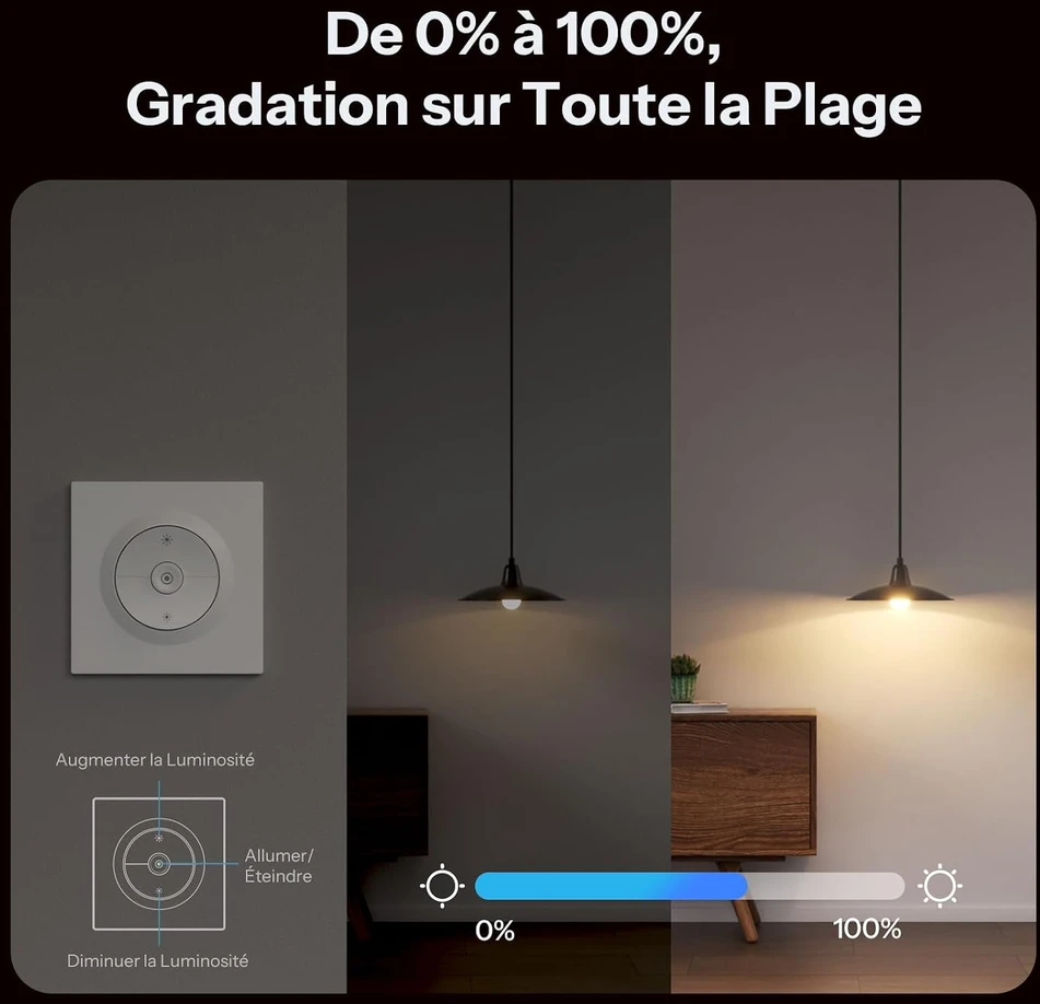 Sonoff Fusion serijos Orb-DIM 1 kanalo Matter over Wi-Fi dimeris