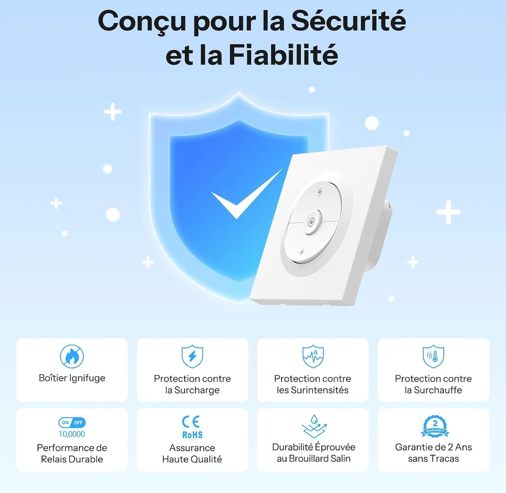 Sonoff Fusion serijos Orb-DIM 1 kanalo Matter over Wi-Fi dimeris