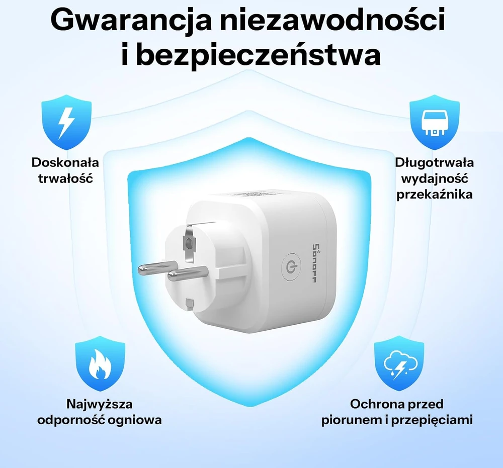 SONOFF S61s Matter išorinis kištukas per Wi-Fi, 4 vnt. pakuotėje