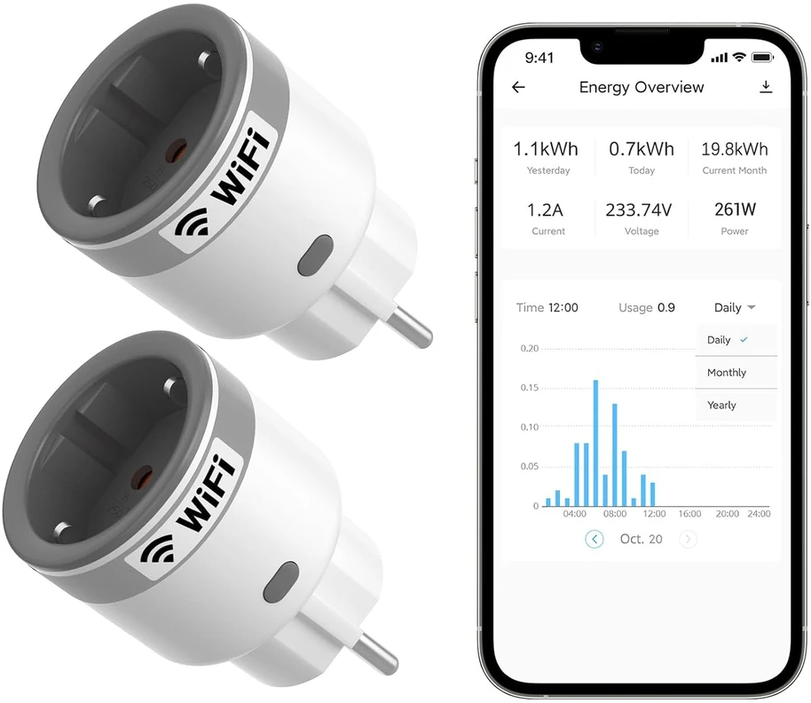 Sonoff S60TPF WiFi išmanusis lizdas (2 vnt.)