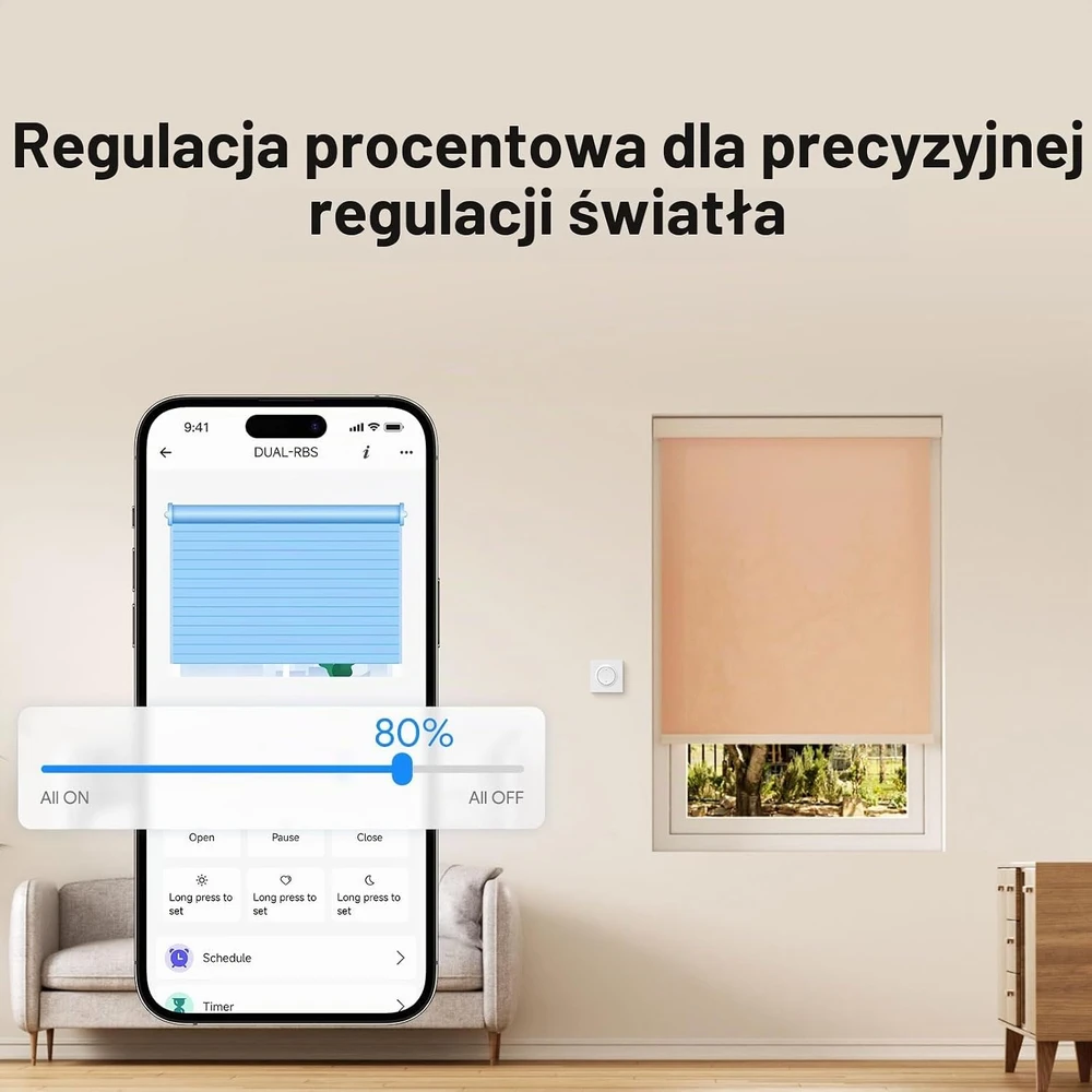 Zigbee išmanusis roletų sieninis jungiklis Sonoff MINI-ZBRBS-E