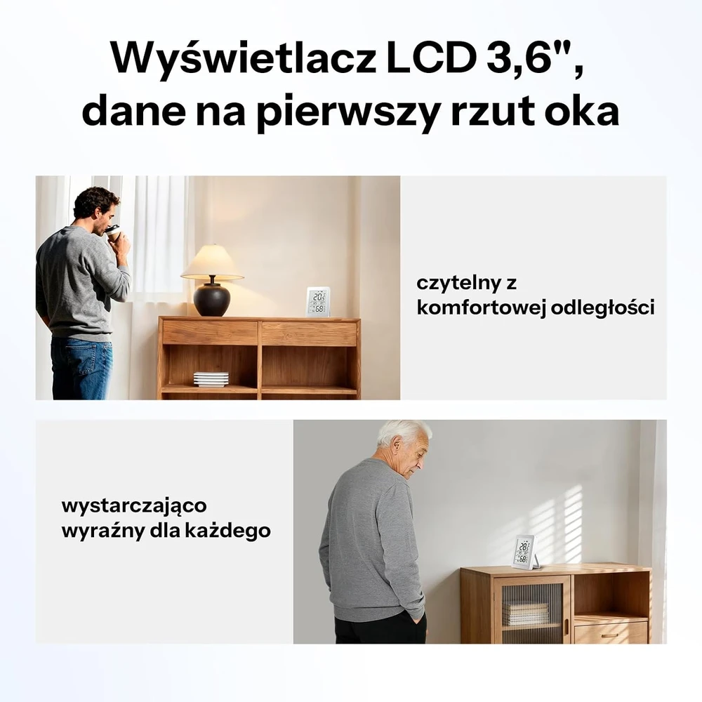 SONOFF ZigBee SNZB-02DR2 temperatūros ir drėgmės jutiklis, 2 vnt.